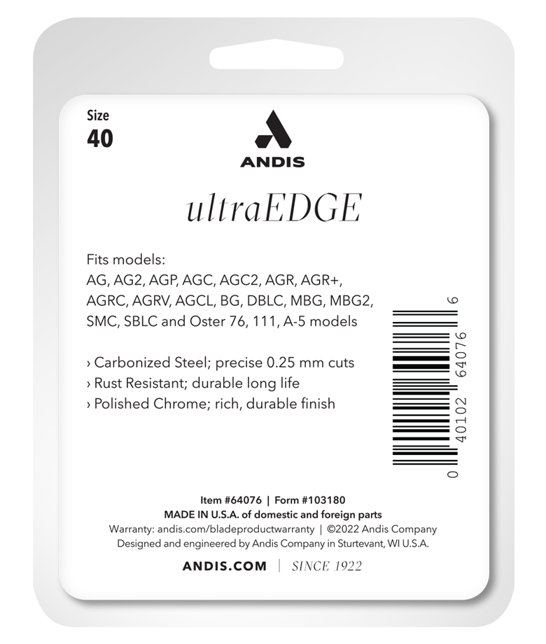 Andis UltraEDGE - Size 40 - .25mm
