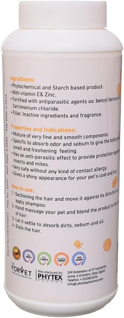Forvet Shampet  Dry Shampoo Banana 150g For Dog & Cats