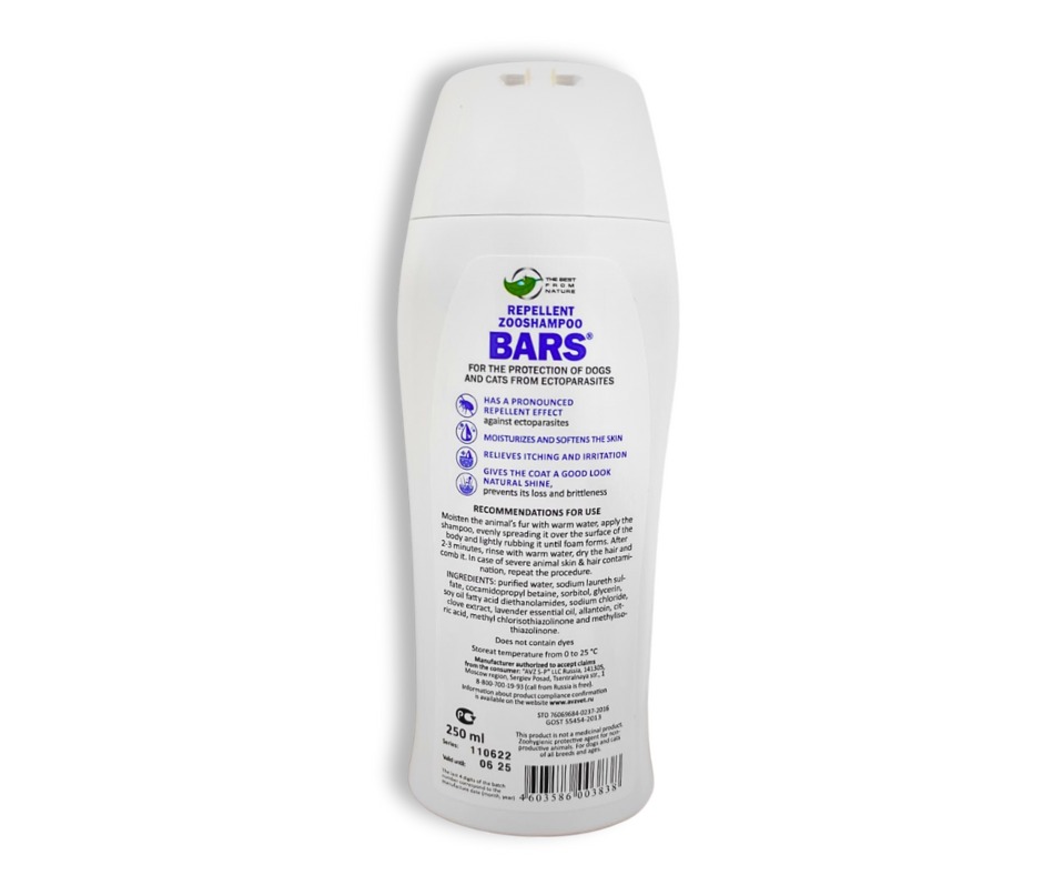 BARS® Repellent Zooshampoo ForDogs & Cats 250 ml