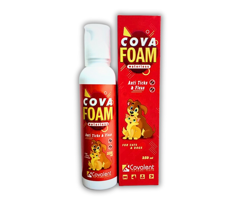 Cova Foam Waterless Anti Ticks & Anti Fleas For Dogs & Cats 250 ml