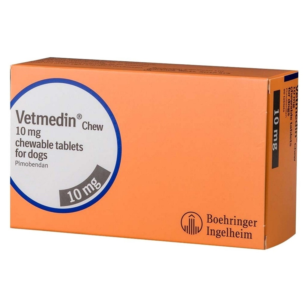 Vetmedin 10 mg Chewable Tablets  For Dogs  10 Tablets