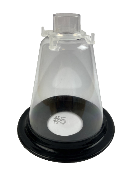 FioniaVet Anaesthesia Mask, Size 5, w/rubber CN diaphragm opening, ID 49 mm, OD 123 mm, 5/pk