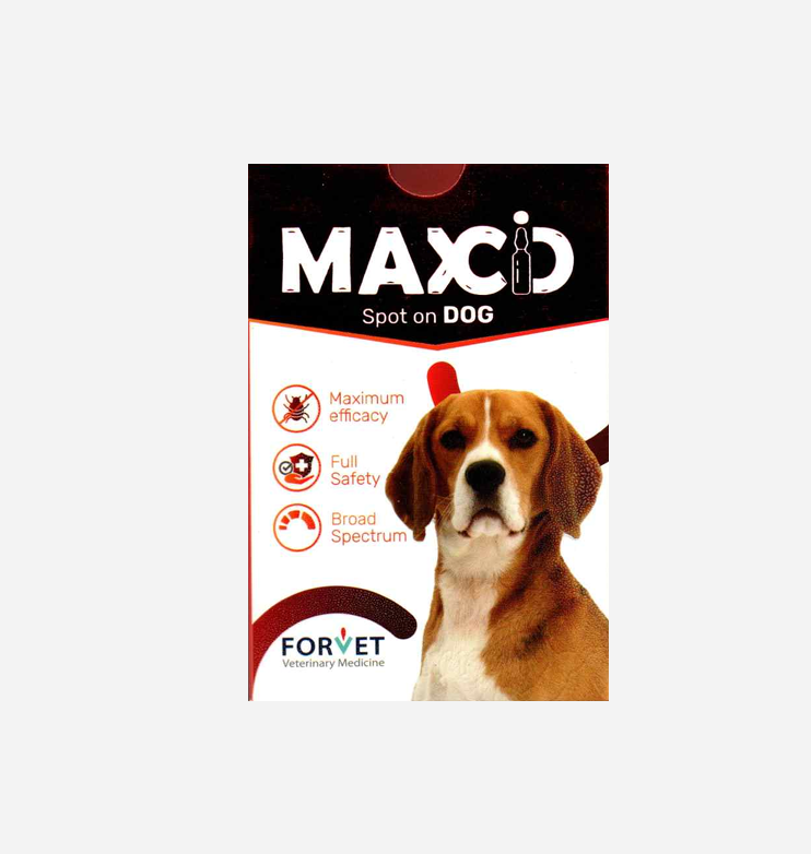 Forvet Maxcid  Spot On 4 Ampules For Dogs