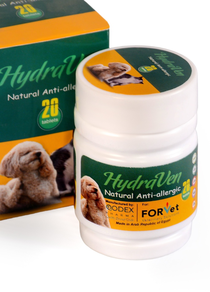 Forvet Hydraven Natural Anti-allergic 20 Tablets For Dogs & Cats