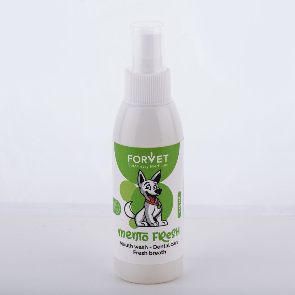 Forvet Mento Fresh Mouth Wash - Dental Care - Fresh Breath 125ml For Dogs & Cats
