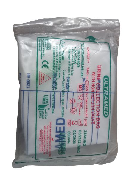 Ultramed Urine Collection Bag with Non Return Valve