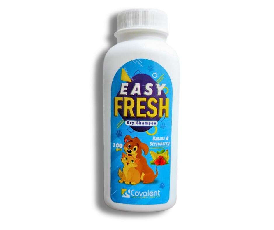 Easy Fresh Powder Dry Shampoo Banana & Strawberry For Dogs & Cats 100 MG