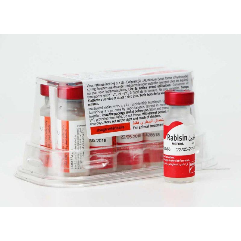 Rabisin Chiens,Chats,Equins,Ovins,Bovins,Furets (1 Dose) 1ml - ( Cairo - Giza )