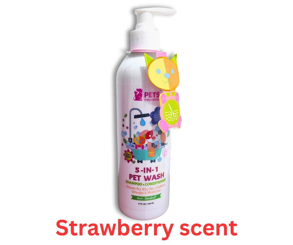 Pets Republic Anti Dandruff Shampoo 5 in 1 Strawberry 500 ml