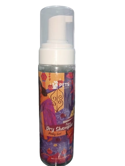 Pets Republic Dry  Foam Shampoo  Pinky Girl  250 ml