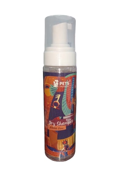 Pets Republic Dry  Foam Shampoo  Bubble Gum  250 ml