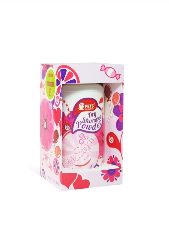 Pets Republic Dry  Powder Shampoo  Pink Suger 500g
