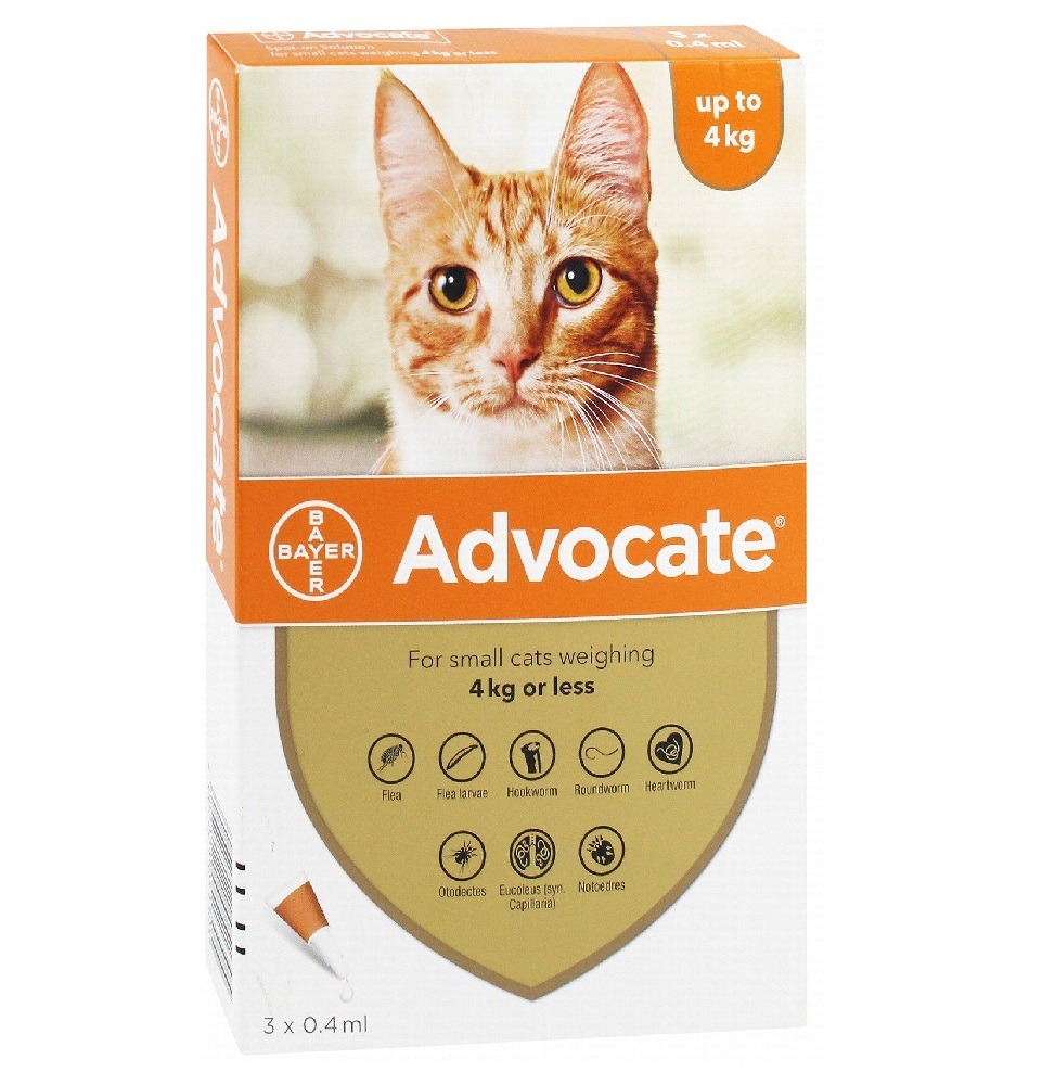 Advocate Spot On For Small Cat (up to 4kg) 3*0.4ml