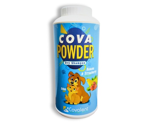 Cova Powder Dry Shampoo Banana & Strawberry For Dogs & Cats 350 GM