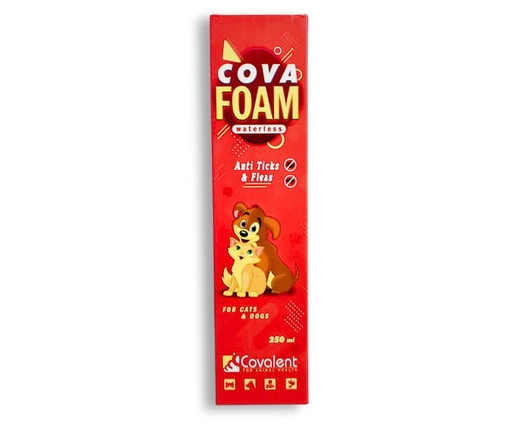 Cova Foam Waterless Anti Ticks & Anti Fleas For Dogs & Cats 250 ml