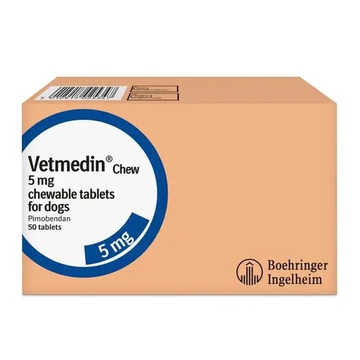 Vetmedin 5mg Chewable Tablets  For Dogs  10 Tablets