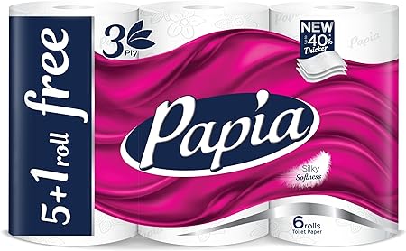 Papia 5+1Roll Free Toilet Paper 3ply