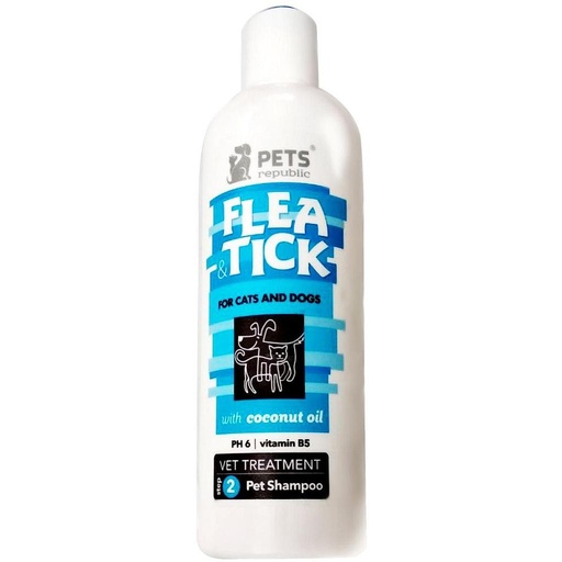 Pets Republic Flea & Tick Shampoo Coconut Oil for Cats & Dogs 500 ml