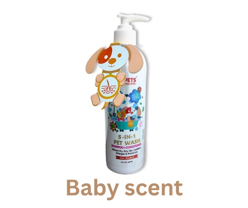 Pets Republic Anti Dandruff Shampoo 5 in 1 Baby Scent 500 ml