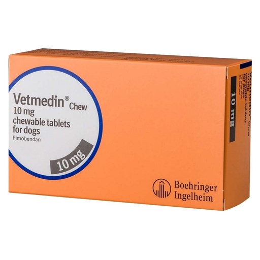Vetmedin 10 mg Chewable Tablets  For Dogs  10 Tablets