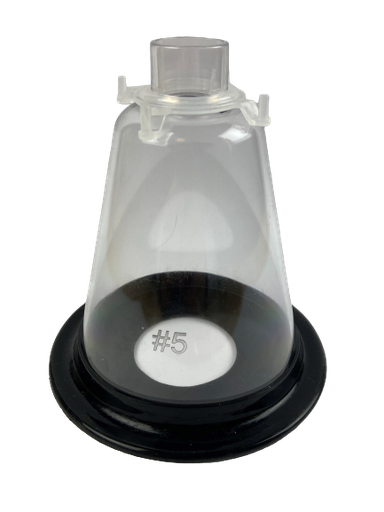FioniaVet Anaesthesia Mask, Size 5, w/rubber CN diaphragm opening, ID 49 mm, OD 123 mm, 5/pk
